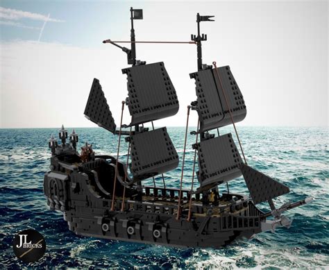 Lego pirate ship MOC : Black Pearl. Speed Build.